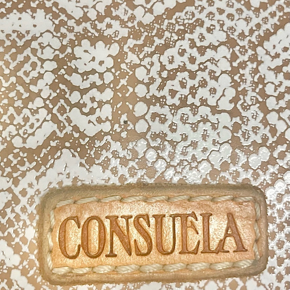 Consuela Clay Midway Tan and Cream Python Snakeskin Print Crossbody Bag - Picture 5 of 10
